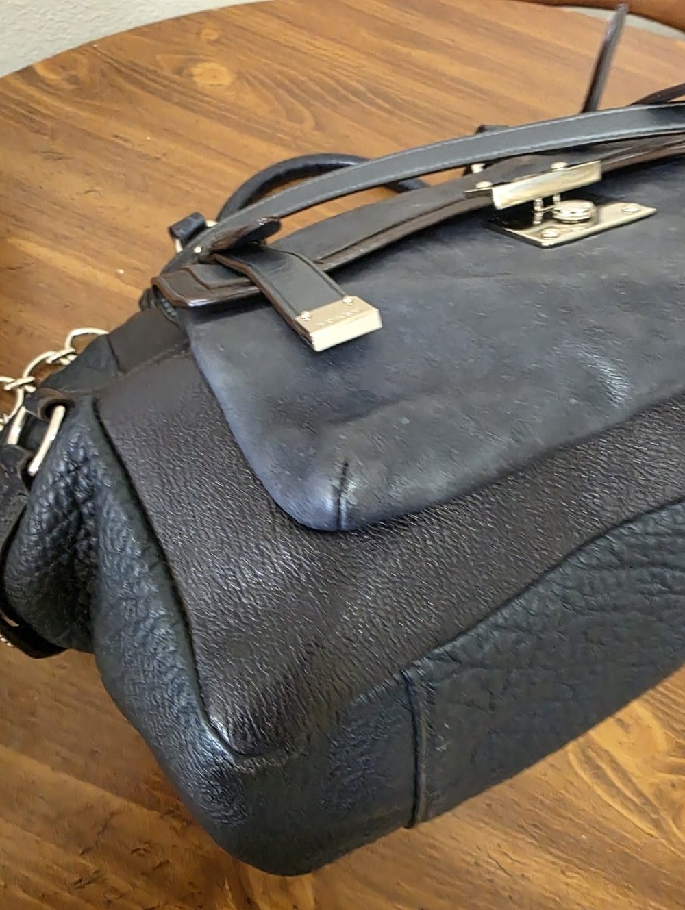 Coach Pinnacle Bette Navy/midnight Blue  Multi Grain Leather Colorblock - Picture 7 of 13